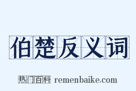 伯楚反义词是什么意思的图片